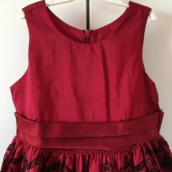 Jayne Copeland Little Girls Red Black 2-Pcs Holliday Dress with Cardigan Size 5 - Picture 13 of 16